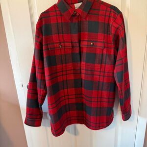 NWOT! Columbia Men's Red Buffalo Check Flannel Long Sleeve Shirt, Size M